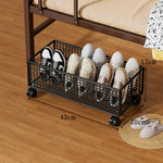 Under-Bed Shoe Storage Drawer Metal Mesh Removable Dividers