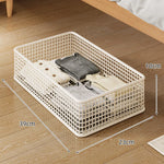 Under-Bed Storage Basket Low-Profile Metal Mesh Stackable