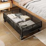 Under-Bed Storage Basket Metal Wire Breathable Open-Grid