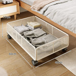 Under-Bed Storage Basket Metal Wire Breathable Open-Grid