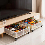Under-Bed Storage Basket Metal Wire Low-Profile