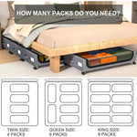 Under-Bed Storage Box Stackable Rolling 48L