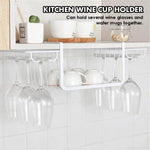 Under-Cabinet Stemware Rack Iron No-Drill Space-Saving