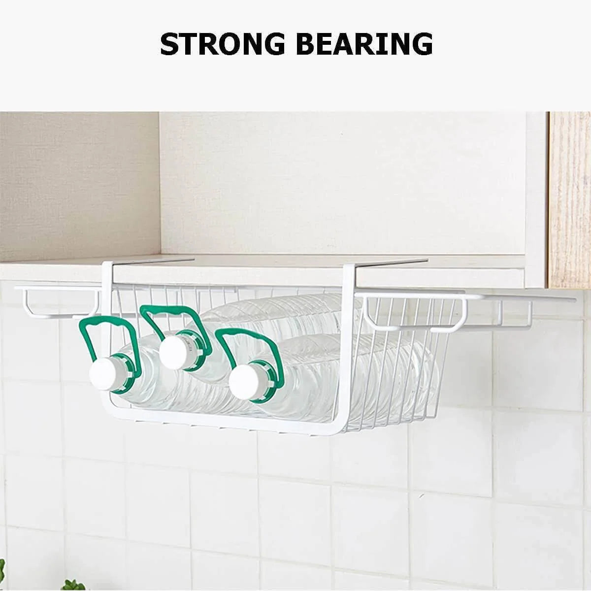 Under-Cabinet Stemware Rack Iron No-Drill Space-Saving