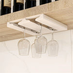 Under Cabinet Wine Glass Rack Space-Saving Metal