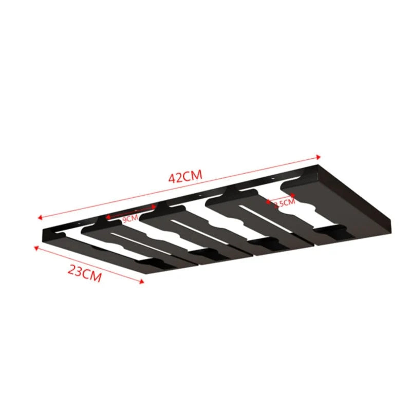 Under Cabinet Wine Glass Rack Space-Saving Metal