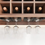 Under Cabinet Wine Glass Rack Space-Saving Metal