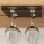 Under Cabinet Wine Glass Rack Space-Saving Metal