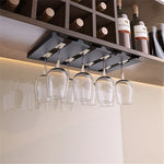 Under Cabinet Wine Glass Rack Space-Saving Metal