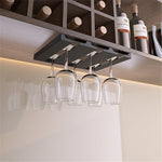 Under Cabinet Wine Glass Rack Space-Saving Metal