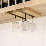 Under Cabinet Wine Glass Rack Space-Saving Metal