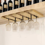 Under Cabinet Wine Glass Rack Space-Saving Metal