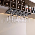 Under Cabinet Wine Glass Rack Space-Saving Metal