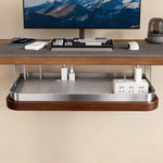 Under-Desk Cable Management Tray Adjustable Clamp Mount Adjustable Length