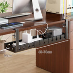 Under-Desk Cable Management Tray Adjustable Clamp Mount Adjustable Length