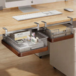 Under-Desk Drawer Organizer Clamp-On Sliding Steel Mesh
