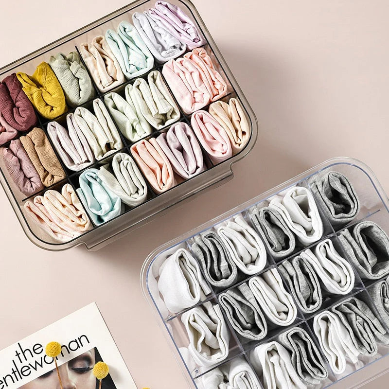 Under-Desk Drawer Organizer Dust-Proof Plastic Optional Grid Dividers