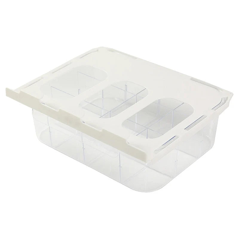Under-Desk Drawer Organizer Dust-Proof Plastic Optional Grid Dividers