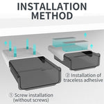 Under Desk Drawer Self-Adhesive Transparent Storage