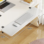 Under-Desk Keyboard Tray Bamboo Clamp-On Pull-Out