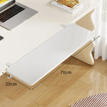 Under-Desk Keyboard Tray Bamboo Clamp-On Pull-Out