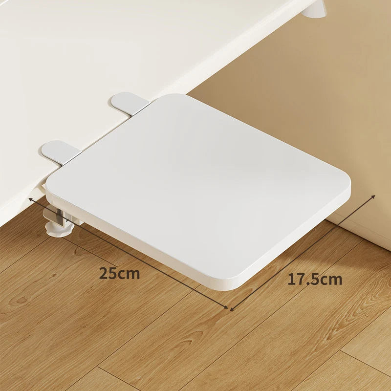 Under-Desk Keyboard Tray Bamboo Clamp-On Pull-Out