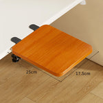 Under-Desk Keyboard Tray Bamboo Clamp-On Pull-Out