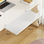 Under-Desk Keyboard Tray Bamboo Clamp-On Pull-Out