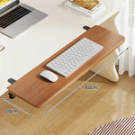 Under-Desk Keyboard Tray Bamboo Clamp-On Pull-Out
