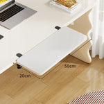 Under-Desk Keyboard Tray Bamboo Clamp-On Pull-Out