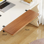 Under-Desk Keyboard Tray Bamboo Clamp-On Pull-Out