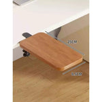 Under-Desk Keyboard Tray Bamboo Clamp-On Pull-Out