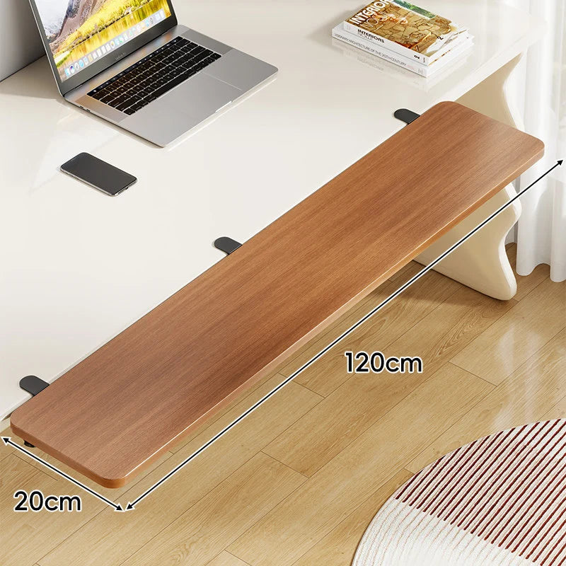 Under-Desk Keyboard Tray Foldable Pull-Out Space-Saving Shelf
