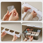 Under-Desk Sock Organizer Hidden Slide-Out Dust-Resistant