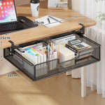 Under-Desk Storage Drawer Clamp-On Sliding Ventilated Mesh