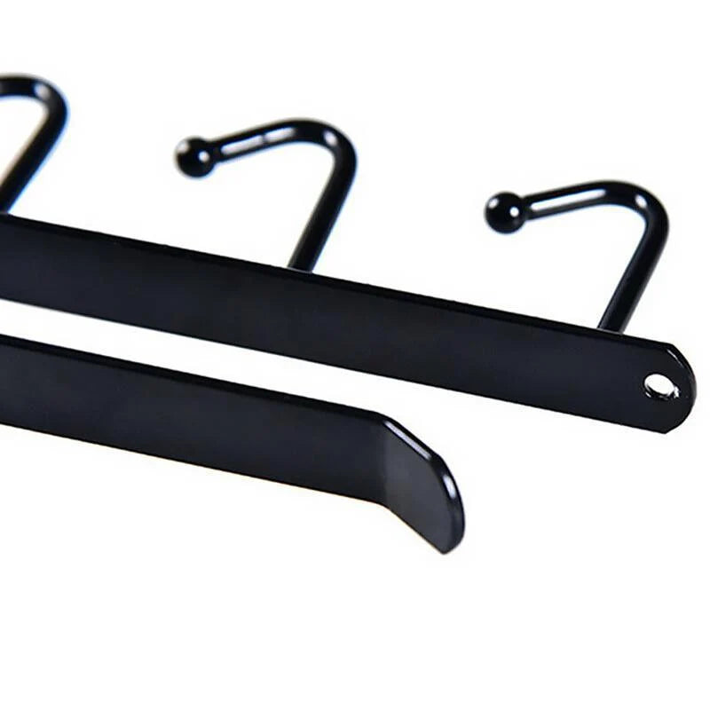 Under-Shelf Hook Organizer Steel 6 Hooks No-Drill Installation
