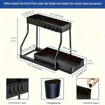 Under-Sink Organizer 2-Tier Sliding Drawer No-Drill Setup