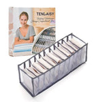 Underwear & Sock Organizer Multi-Compartment Nylon Mesh Odor-Resistant