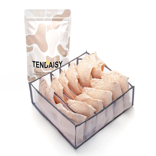 Underwear & Sock Organizer Multi-Compartment Nylon Mesh Odor-Resistant