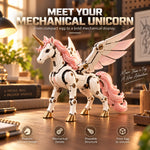 Unicorn Figure Transforming Mechanical Egg to Winged Unicorn
