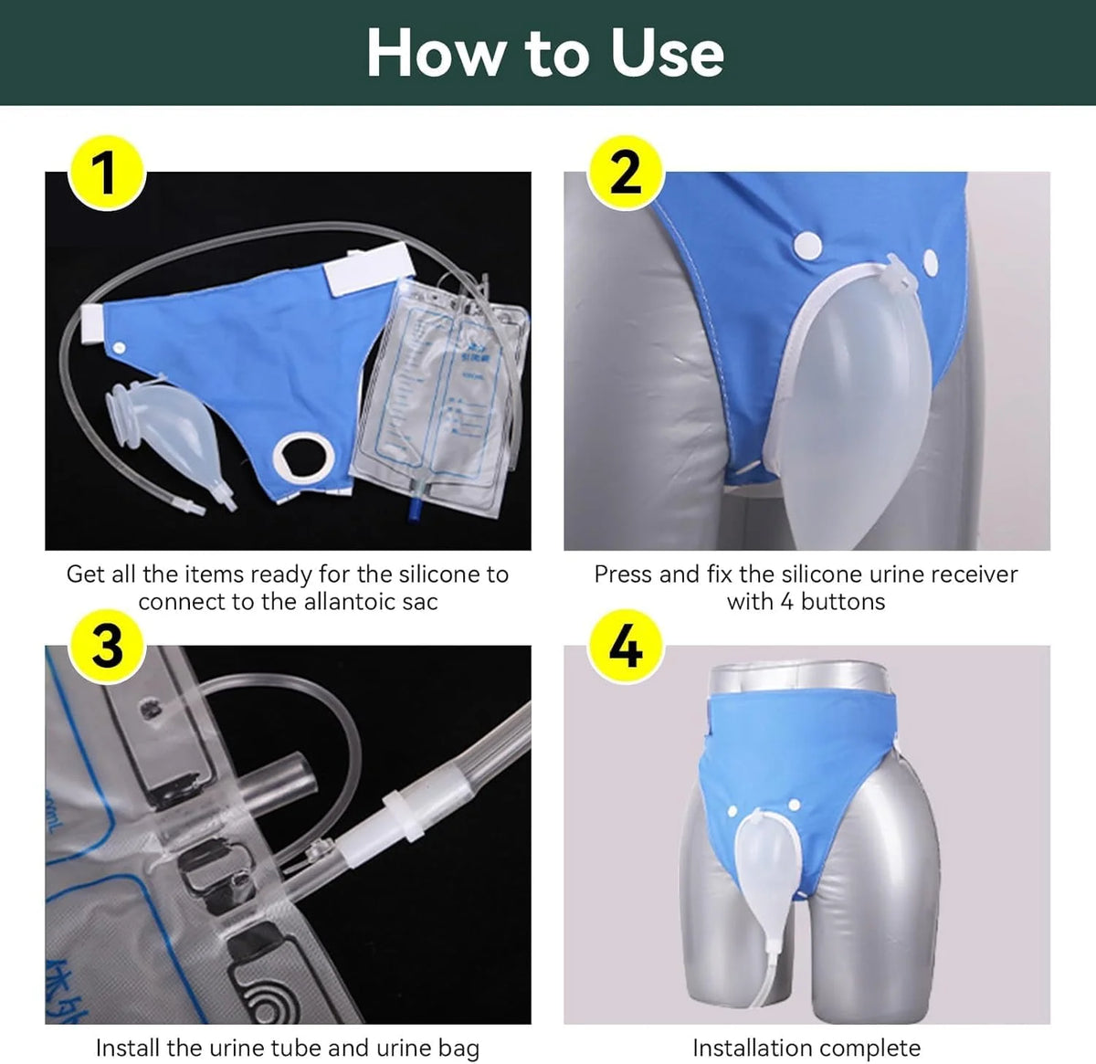 Urine Collection System Wearable Belt & Leg Straps