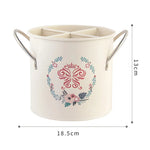 Utensil Holder Enamel Cast Iron Internal Divider