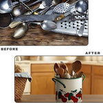 Utensil Holder Enamel Cast Iron Internal Divider