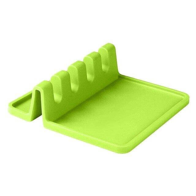 Utensil Rest Silicone Drip-Catching Holds 4 Utensils Dishwasher-Safe
