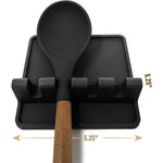 Utensil Rest Silicone Drip-Catching Holds 4 Utensils Dishwasher-Safe