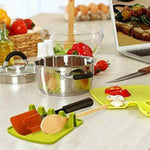Utensil Rest Silicone Drip-Catching Holds 4 Utensils Dishwasher-Safe