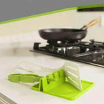 Utensil Rest Silicone Drip-Catching Holds 4 Utensils Dishwasher-Safe