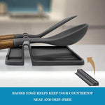 Utensil Rest Silicone Drip-Catching Holds 4 Utensils Dishwasher-Safe