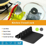 Utensil Rest Silicone Drip-Catching Holds 4 Utensils Dishwasher-Safe