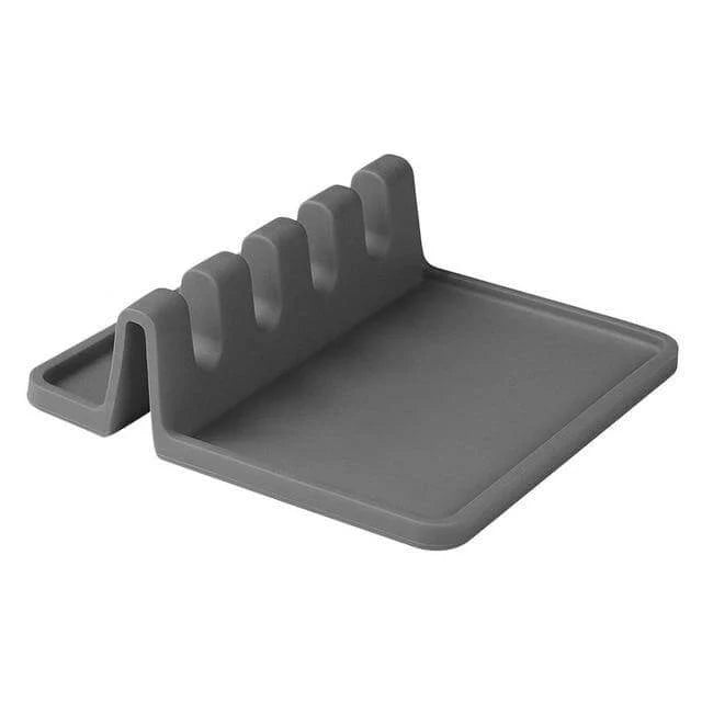 Utensil Rest Silicone Drip-Catching Holds 4 Utensils Dishwasher-Safe
